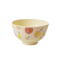 Happy Fruits Print Small Melamine Bowl By Rice DK